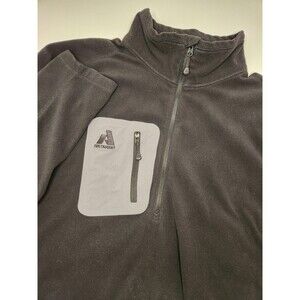 Eddie Bauer First Ascent Fleece 1/4 Zip Pullover Men's L Black Mock Neck Outdoor